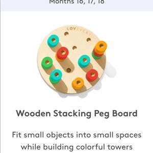 Lovevery wooden stack board